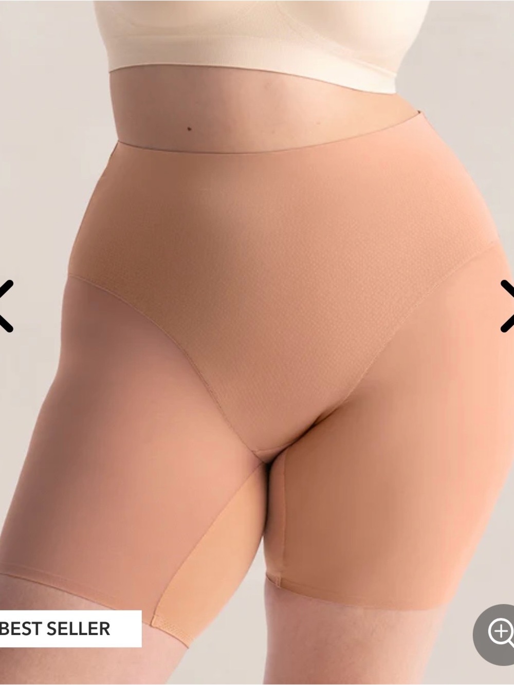 Shapermint High-Waist Seamless Long-Leg Shaper — Nude
